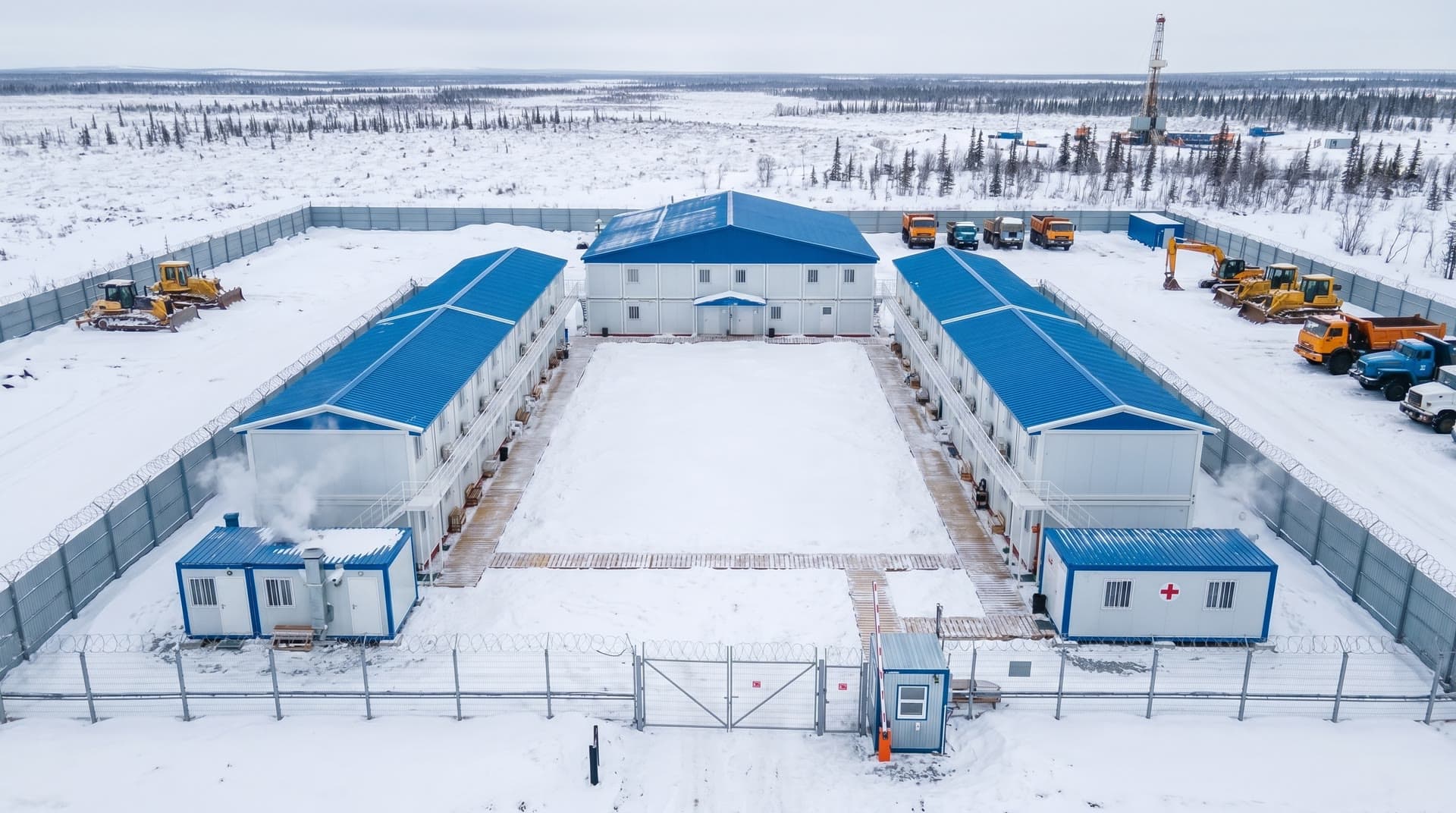 Вахтовый посёлок для буровой бригады — ЯНАО